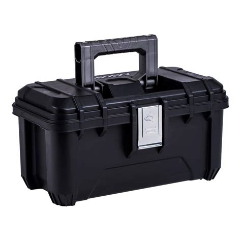 Husky 16 in. Black Plastic Portable Tool Box with 